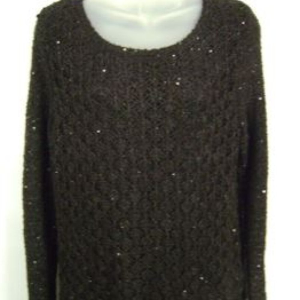 Maurices black sequin shimmery long sleeve sweater
